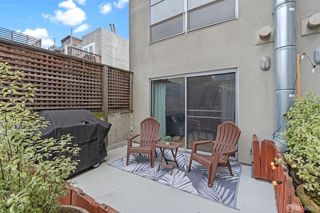 view of patio / terrace featuring a grill