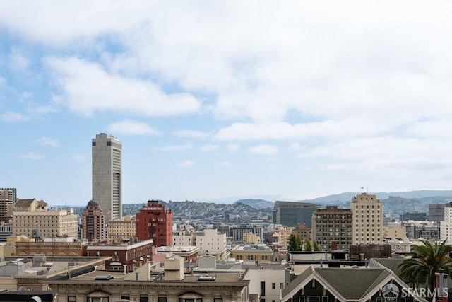 view of city featuring a mountain view