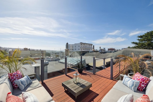 1370 Green St, San Francisco, CA 94109 - wooden terrace featuring outdoor lounge area