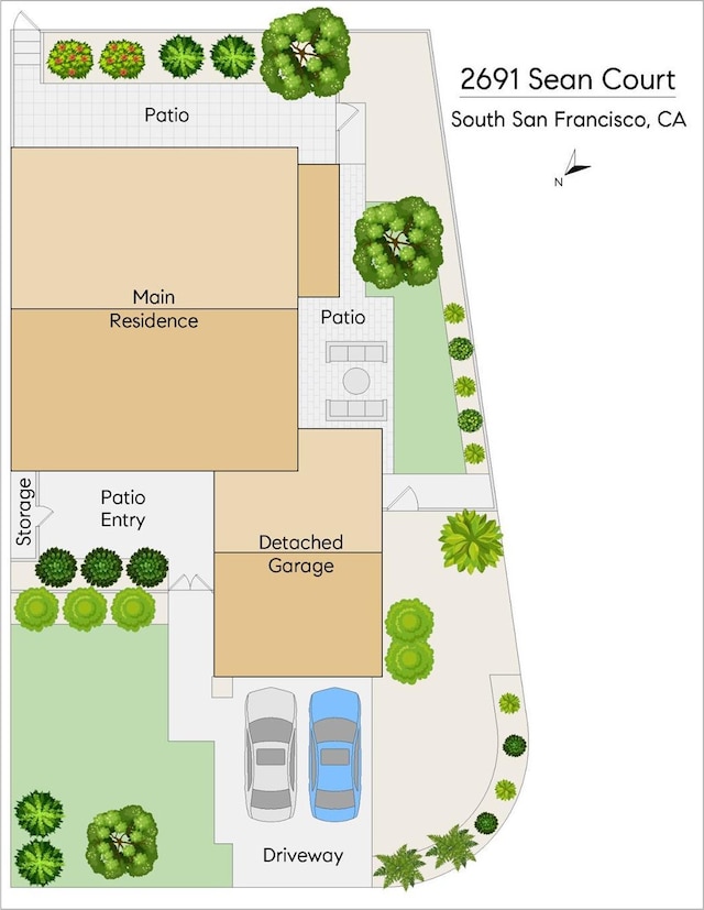 2691 Sean Ct, South San Francisco, CA 94080 - floor plan / room layout