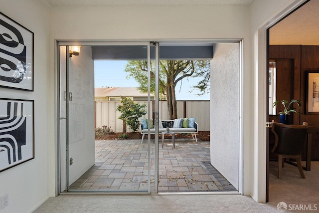 2691 Sean Ct, South San Francisco, CA 94080 - doorway to outside featuring carpet flooring