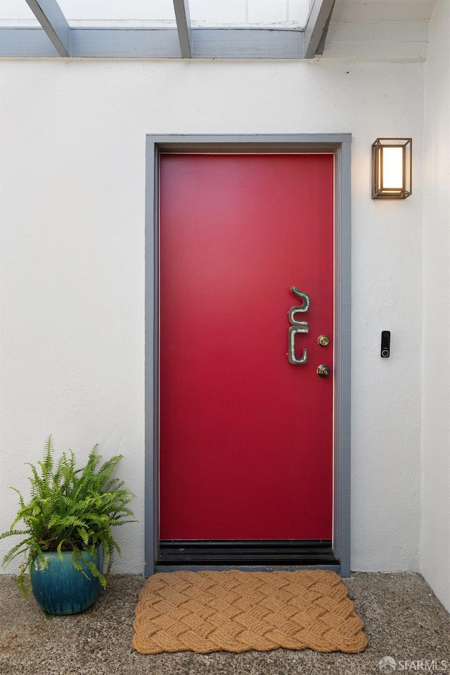 2691 Sean Ct, South San Francisco, CA 94080 - doorway to property featuring stucco siding