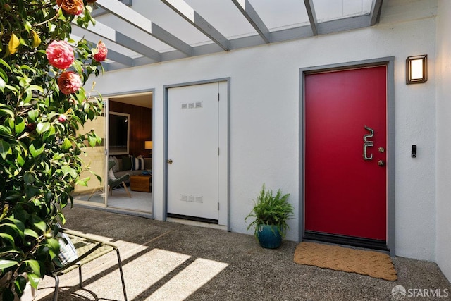 2691 Sean Ct, South San Francisco, CA 94080 - doorway to property with stucco siding