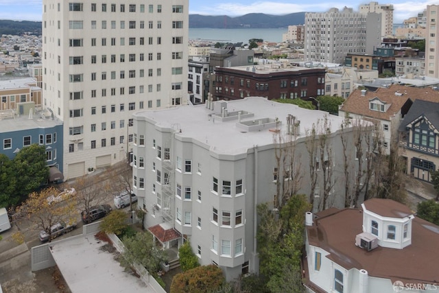 city view with a mountain view