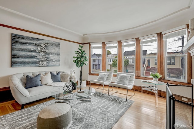 2375 31st Ave, San Francisco, CA 94116 - living area with baseboards, plenty of natural light, and wood finished floors