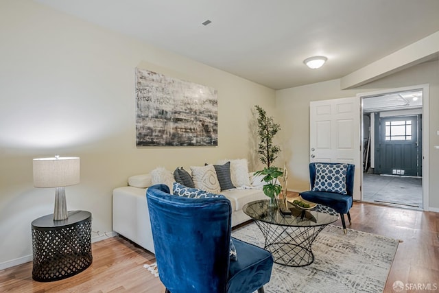 2375 31st Ave, San Francisco, CA 94116 - living area with baseboards and wood finished floors