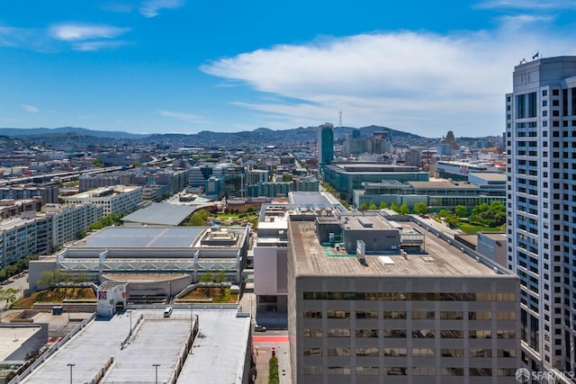 property's view of city with a mountain view