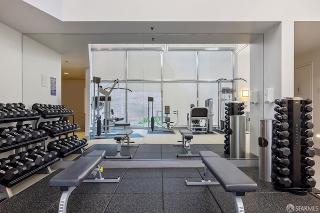 view of exercise room