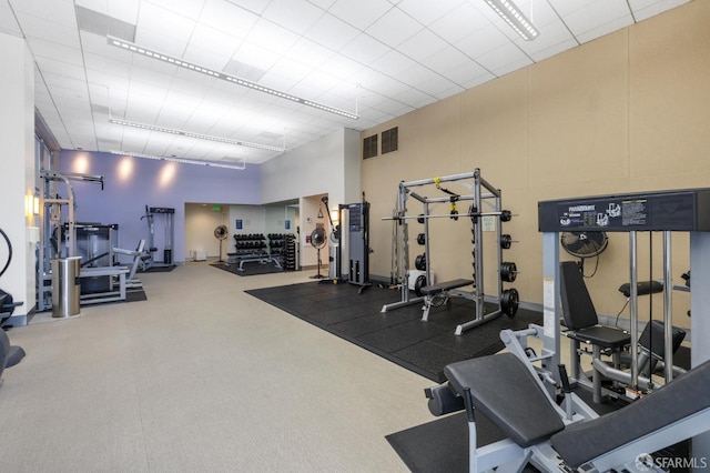 view of workout area