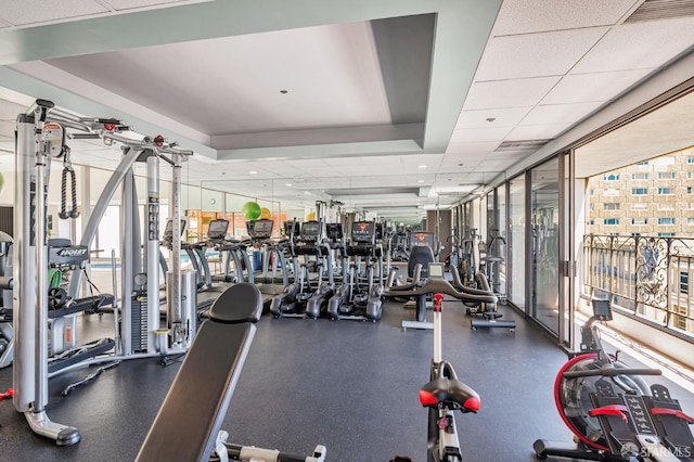 1177 California St Unit 212, San Francisco, CA 94108 - workout area featuring a drop ceiling