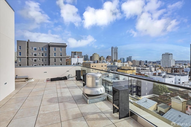 view of patio with a balcony