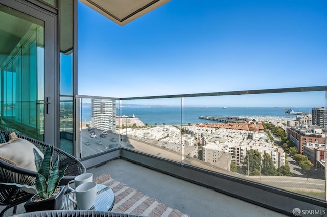 425 1st St Unit 1402, San Francisco, CA 94105 - balcony featuring a water view and a view of city