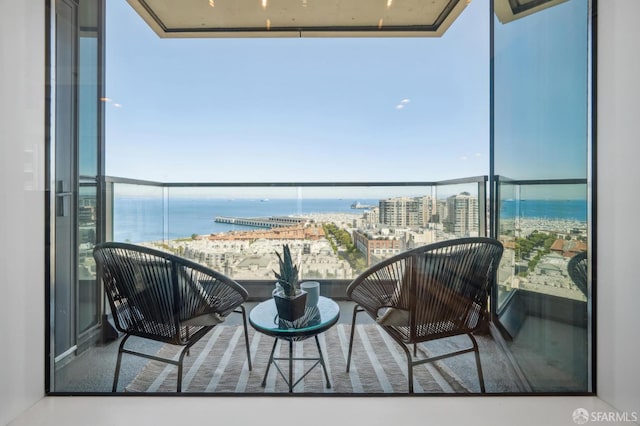 425 1st St Unit 1402, San Francisco, CA 94105 - balcony with a water view and a view of city