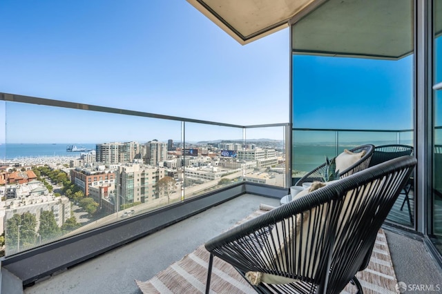 425 1st St Unit 1402, San Francisco, CA 94105 - balcony featuring a view of city and a water view
