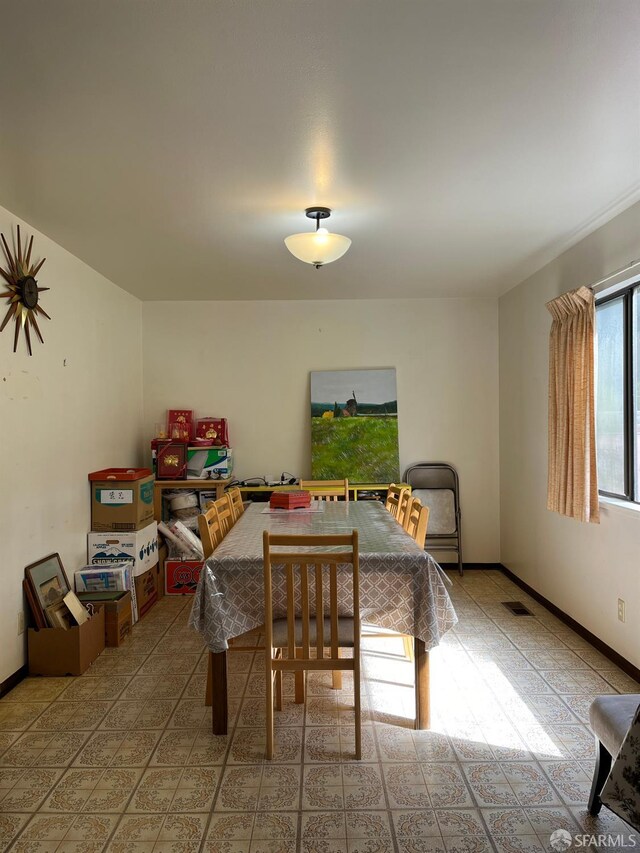 view of tiled dining room