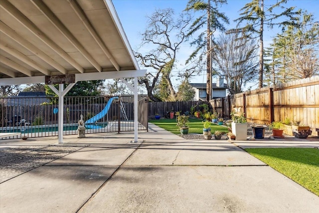 exterior space with a playground