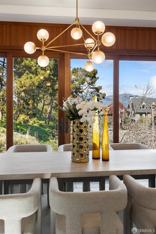 view of dining area