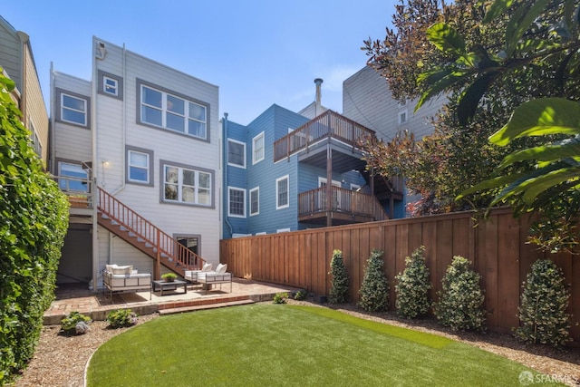 1383 8th Ave, San Francisco, CA 94122 - rear view of house with stairs