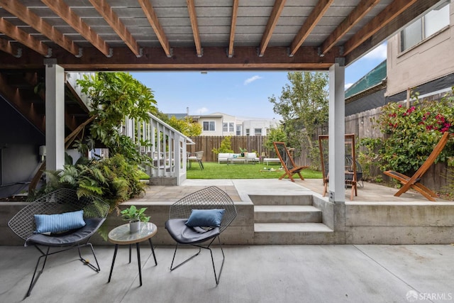 807 Vienna St, San Francisco, CA 94112 - view of patio featuring stairs