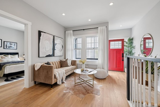 807 Vienna St, San Francisco, CA 94112 - living room with plenty of natural light, light wood-style floors, and recessed lighting