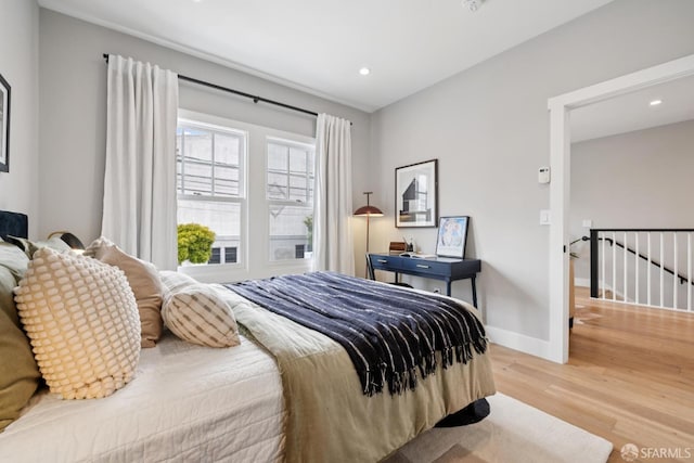 807 Vienna St, San Francisco, CA 94112 - bedroom featuring light wood-style floors and recessed lighting