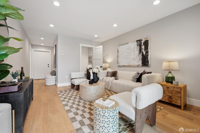 807 Vienna St, San Francisco, CA 94112 - living room featuring light wood-type flooring and recessed lighting