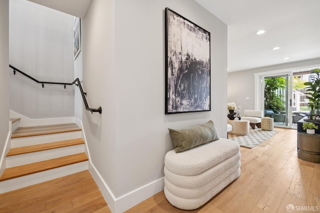 807 Vienna St, San Francisco, CA 94112 - stairway with wood-type flooring and recessed lighting