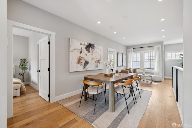807 Vienna St, San Francisco, CA 94112 - dining room featuring light wood finished floors and recessed lighting