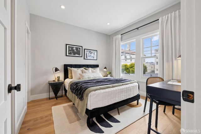 807 Vienna St, San Francisco, CA 94112 - bedroom with light wood finished floors and recessed lighting