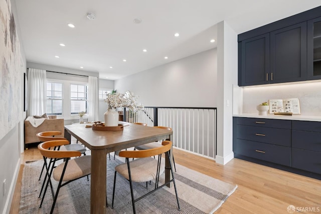 807 Vienna St, San Francisco, CA 94112 - dining room with light wood-style floors and recessed lighting