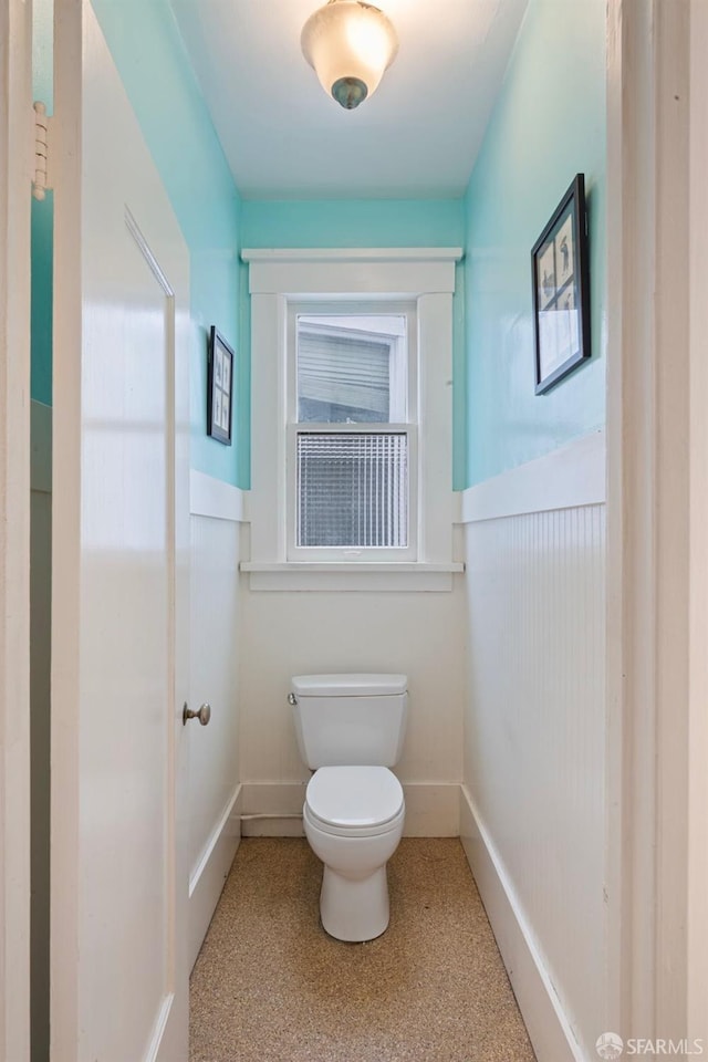 bathroom featuring toilet