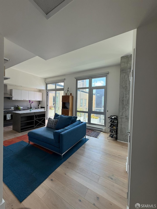 1075 Market St Unit 810, San Francisco, CA 94103 - living room with light wood-type flooring