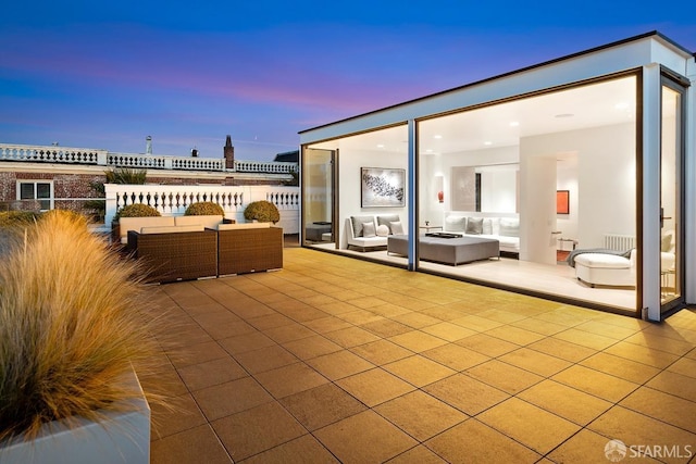 view of patio featuring outdoor lounge area
