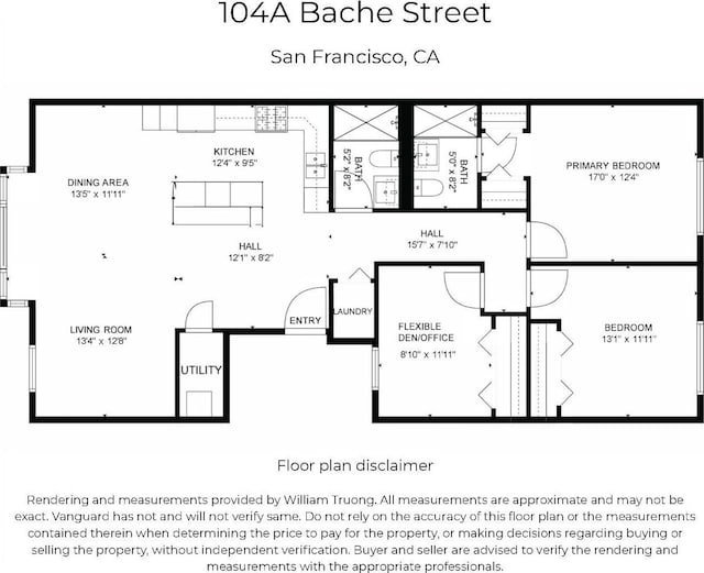 104 Bache St Unit A, San Francisco, CA 94110 - home floor plan