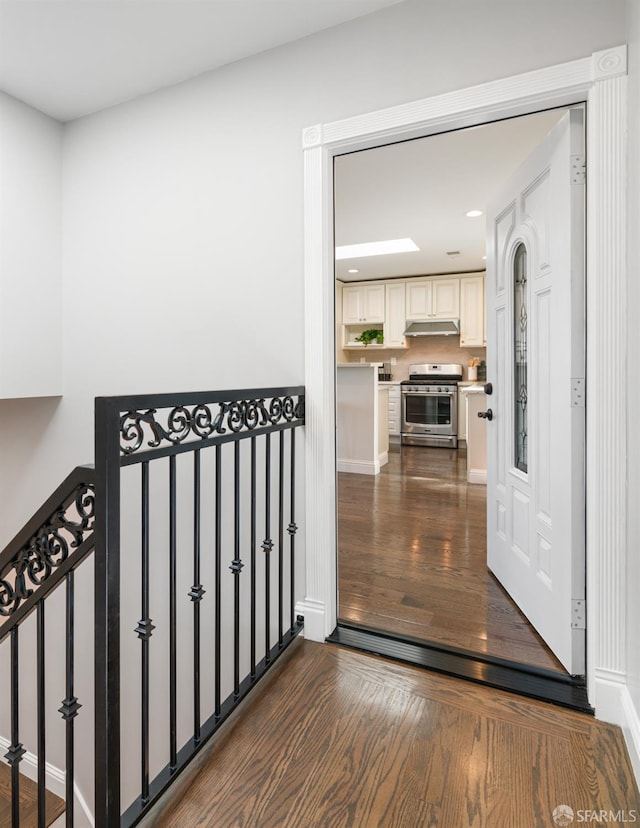 104 Bache St Unit A, San Francisco, CA 94110 - hallway featuring dark wood-style floors and recessed lighting