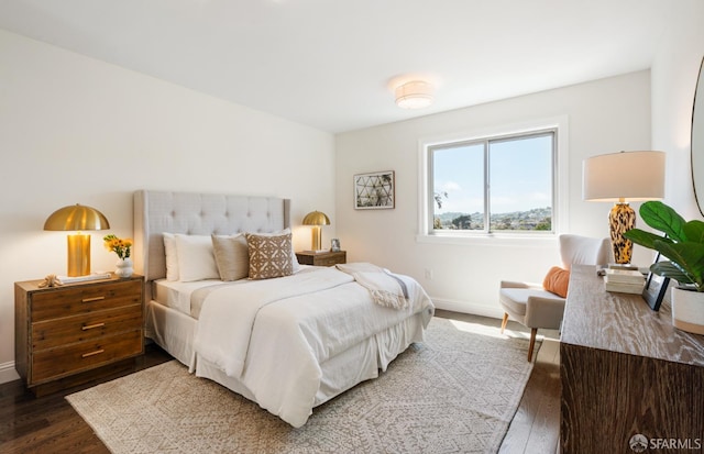 104 Bache St Unit A, San Francisco, CA 94110 - bedroom featuring dark wood-type flooring and baseboards
