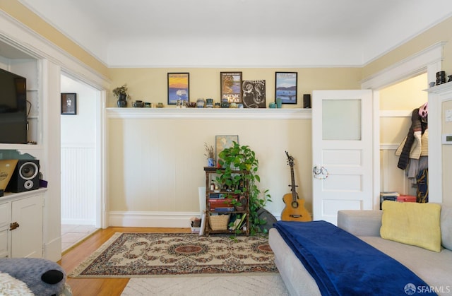 bedroom featuring light wood-type flooring