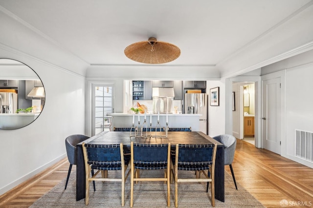 dining room featuring hardwood / wood-style flooring