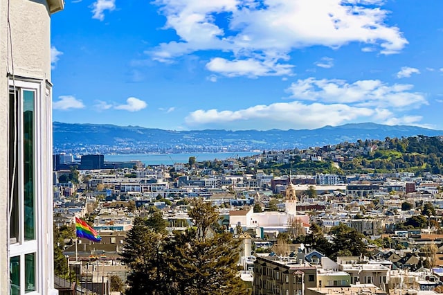 city view with a mountain view