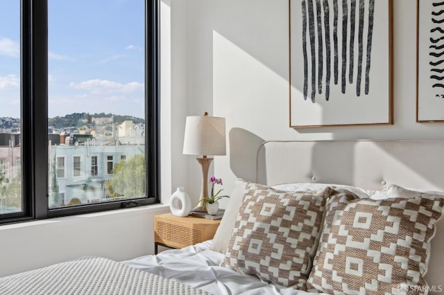 bedroom featuring multiple windows