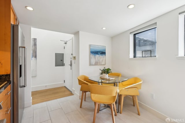 239 8th St Unit 14, San Francisco, CA 94103 - dining room with electric panel, baseboards, and recessed lighting