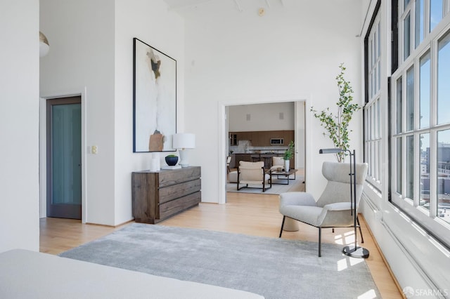 151 Alice B Toklas Pl Unit 610, San Francisco, CA 94109 - bedroom with a towering ceiling and wood finished floors