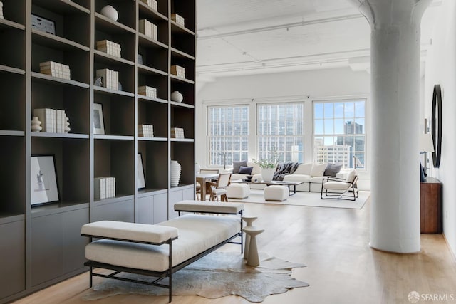 151 Alice B Toklas Pl Unit 610, San Francisco, CA 94109 - living area with light wood-style flooring and a city view