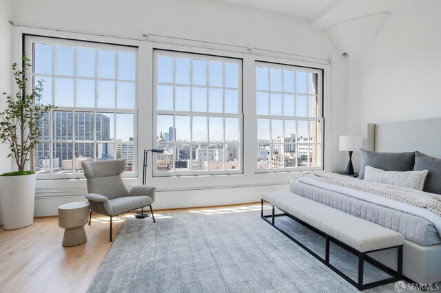 151 Alice B Toklas Pl Unit 610, San Francisco, CA 94109 - bedroom featuring a city view and wood finished floors
