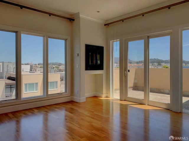 375 25th Ave Unit 401, San Francisco, CA 94121 - spare room with plenty of natural light, ornamental molding, baseboards, and wood finished floors