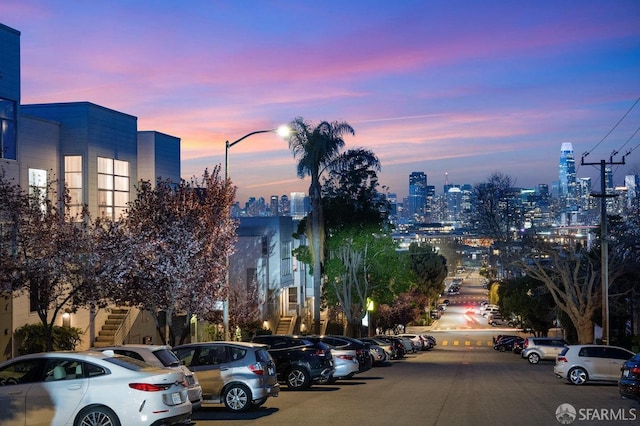 364 Arkansas St, San Francisco, CA 94107 - parking at dusk with a view of city and uncovered parking