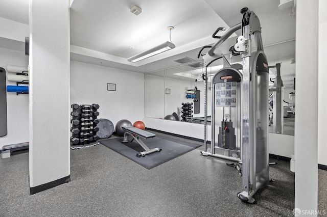 view of exercise room