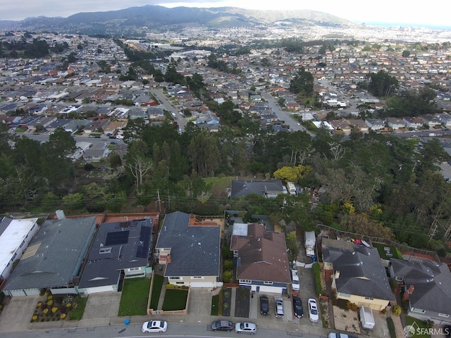 aerial view featuring a mountain view