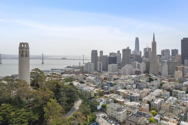 view of city featuring a water view