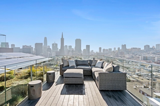 deck featuring an outdoor hangout area